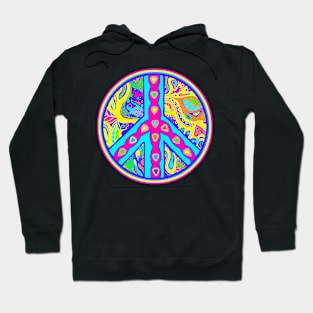 Circle of Peace Tangle with Colours Var 5 Hoodie